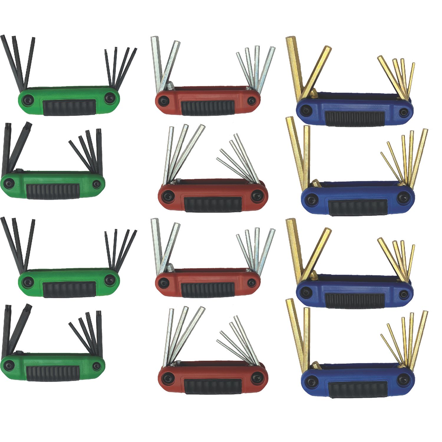 Key Rings Ergenomic 12 PIECE ERGONOMIC FOLDING HEX KEY SET ASSORTMENT - Matco Tools