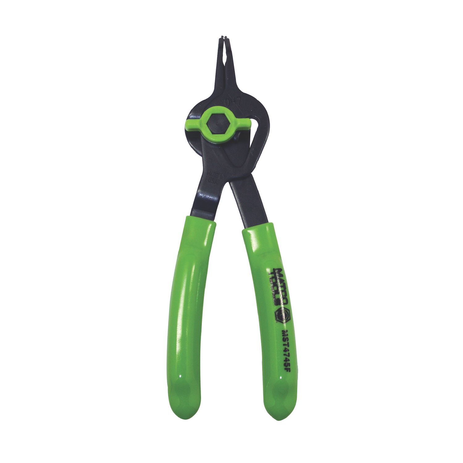 .047" CONVERTIBLE FIXED TIP FLUORESCENT SNAP RING PLIERS - 45Â°