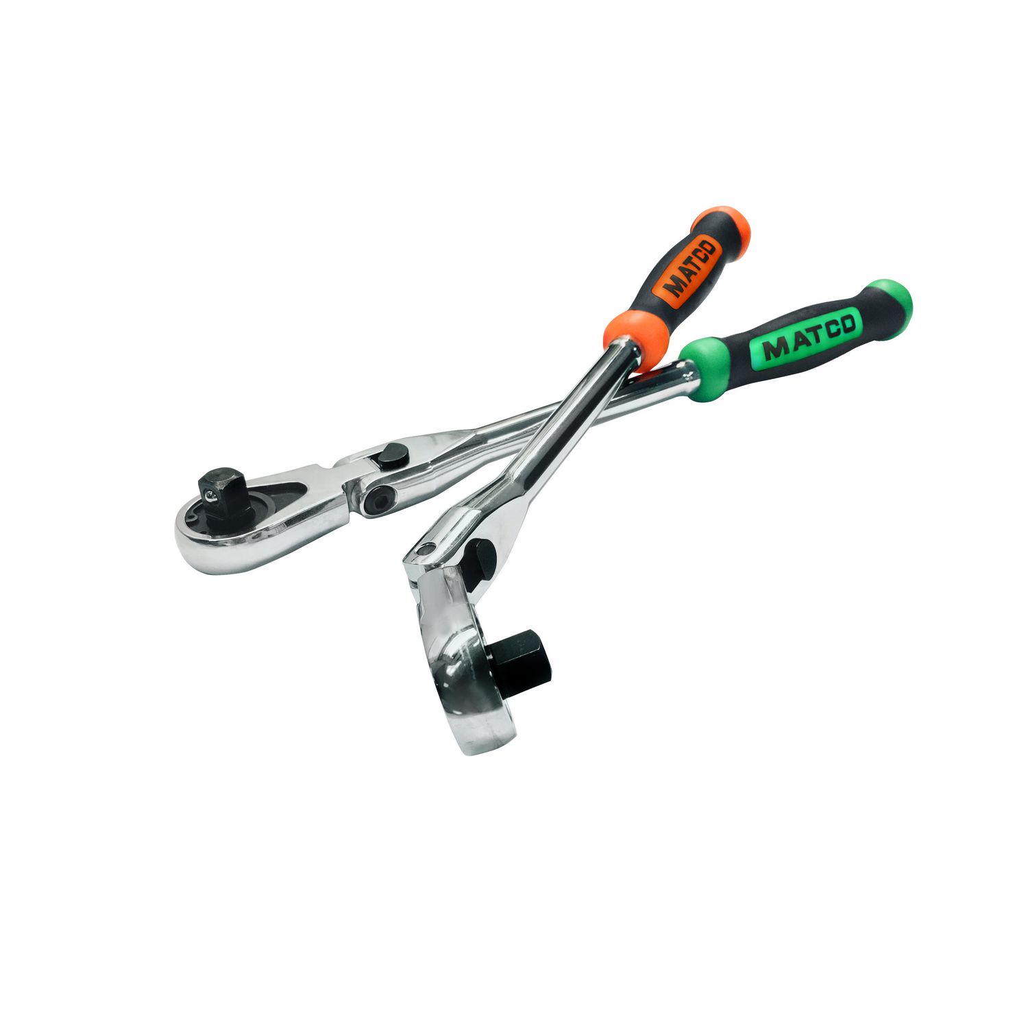 3/8" DRIVE 12-1/2" EIGHTY8 TOOTH LOCKING FLEX HEAD RATCHET WITH ERGO HANDLE - ORANGE