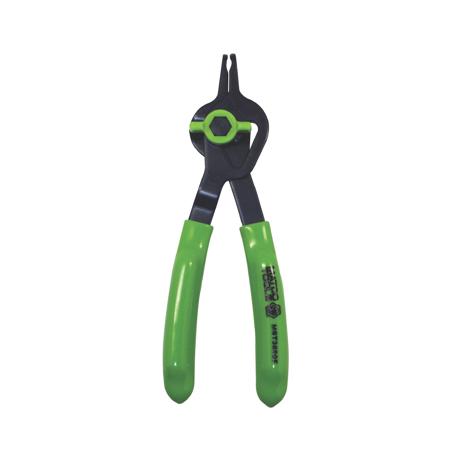 .038" CONVERTIBLE FIXED TIP FLUORESCENT SNAP RING PLIERS - 90Â°