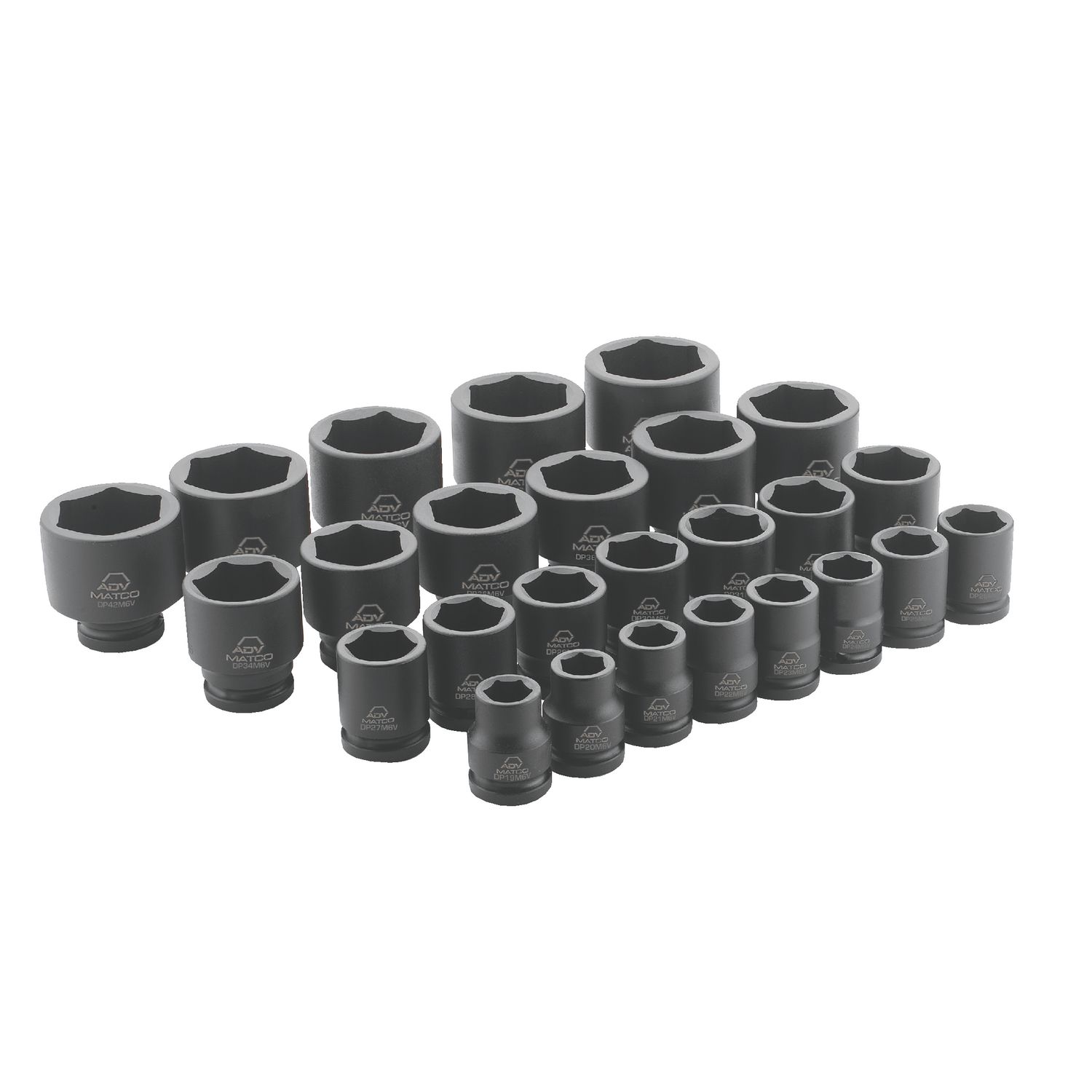 26 PIECE 3/4" DRIVE METRIC 6 POINT ADV IMPACT SOCKET SET - Matco Tools