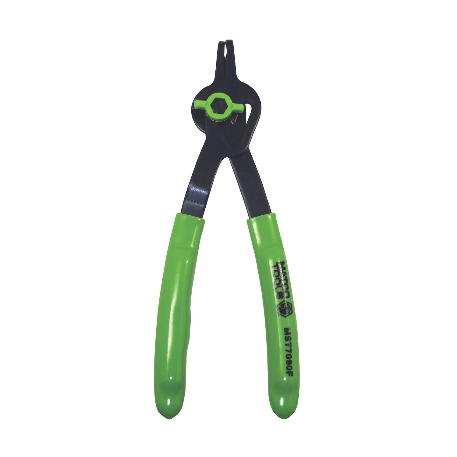 .070" CONVERTIBLE FIXED TIP FLUORESCENT SNAP RING PLIERS - 90Â°