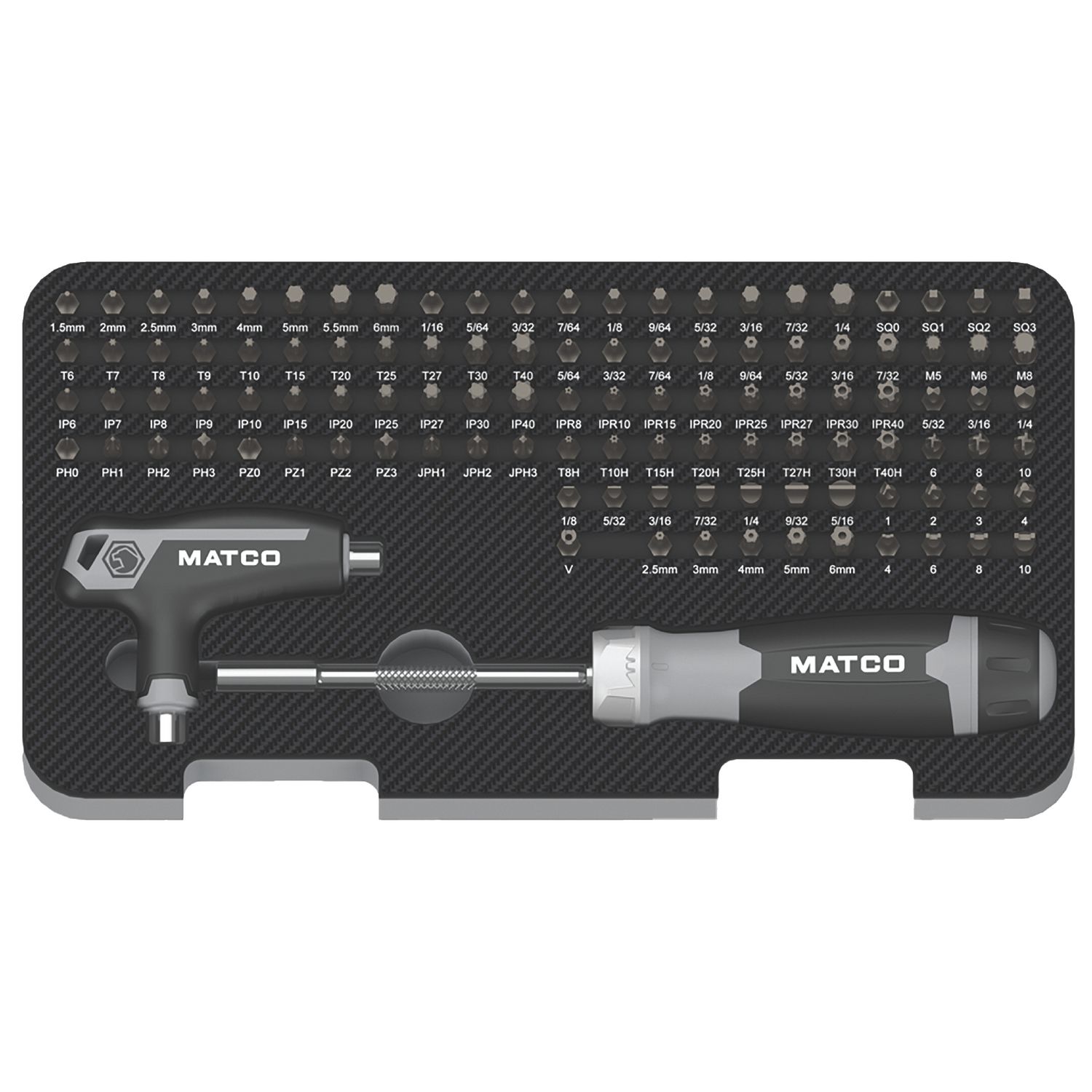 112 PIECE OPTI-GRIP MULTI-BIT SET - Matco Tools