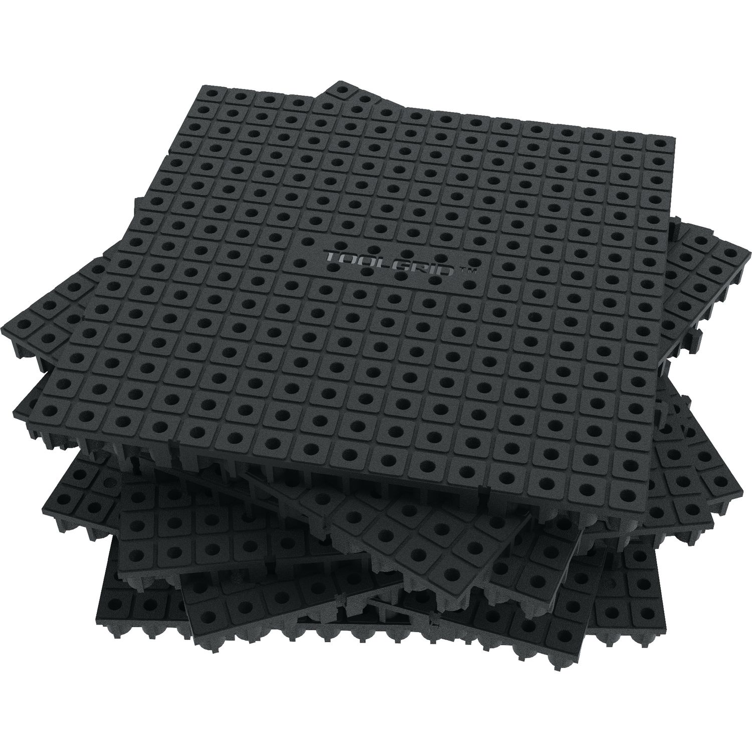 BLACK MODULAR 6" X 6" ORGANIZATION BOARD 16 PIECE