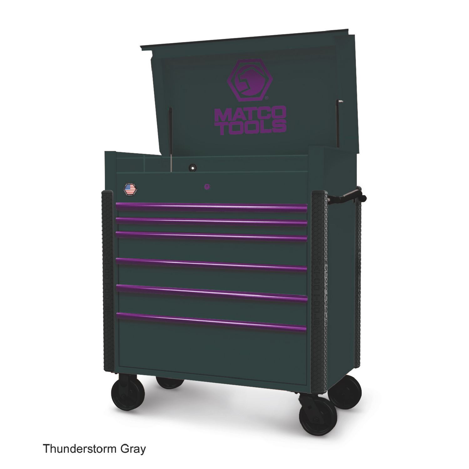 41" x 23" JSC773 ROLLING TOOL CART (THUNDERSTORM GRAY/PURPLE)