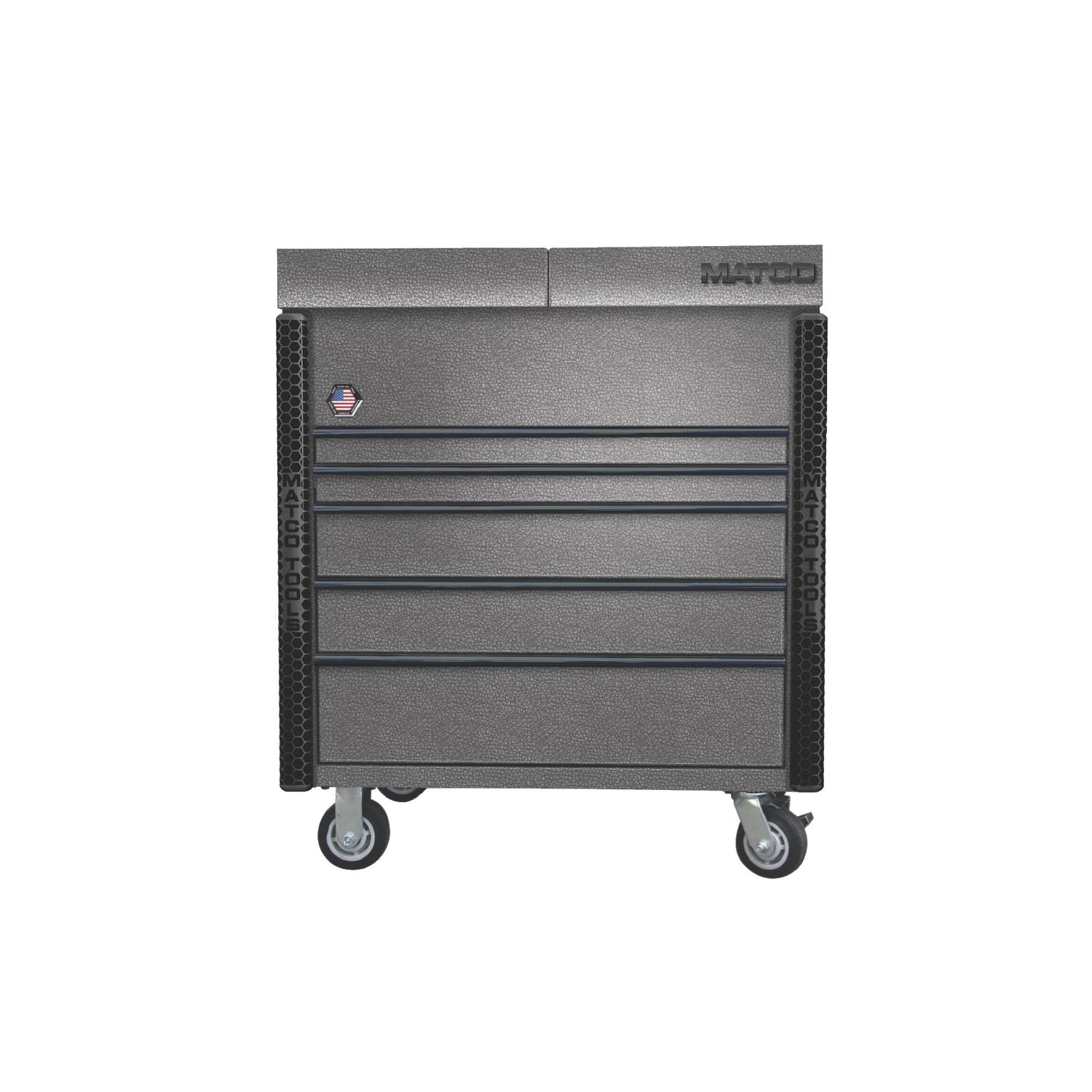 36â x 22â JSC653 SLIDING TOP TOOL CART (SILVER VEIN/BLACK)