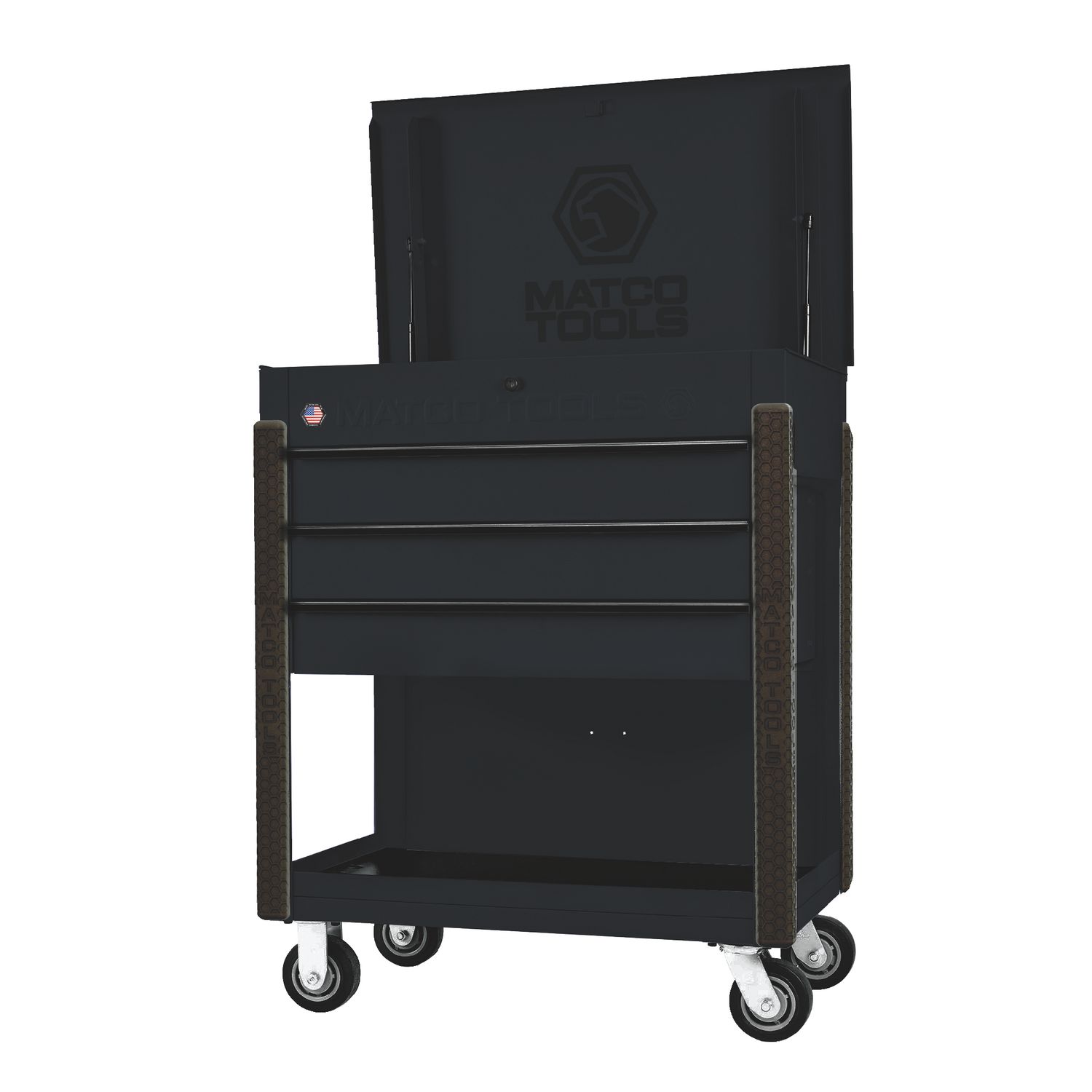 35â x 22â JSC453 ROLLING TOOL CART (OUTLAW BLACK/BLACK)