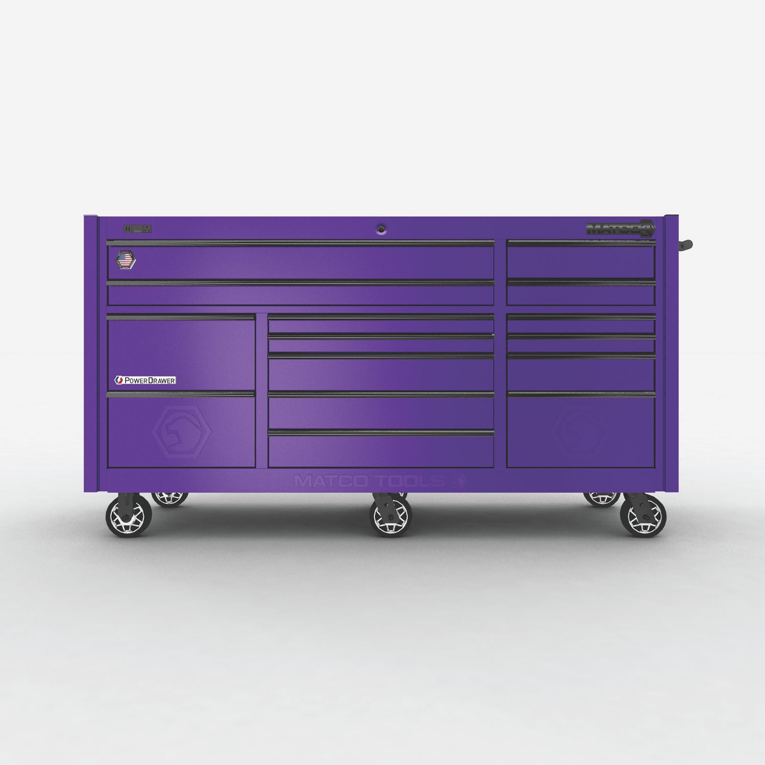 79" x 28" TRIPLE-BAY 4s SERIES TOOLBOX (ELECTRIC PURPLE/BLACK)