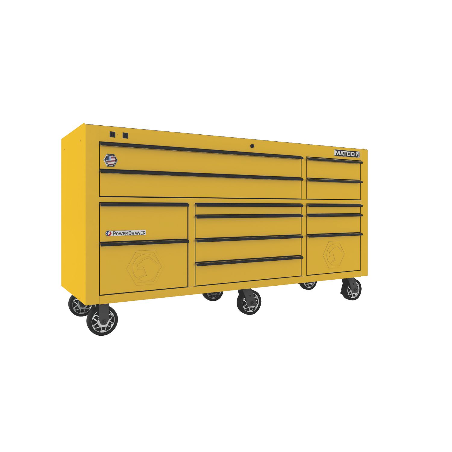 75" x 25" TRIPLE-BAY 2s SERIES TOOLBOX (HIGH-OCTANE YELLOW/BLACK)