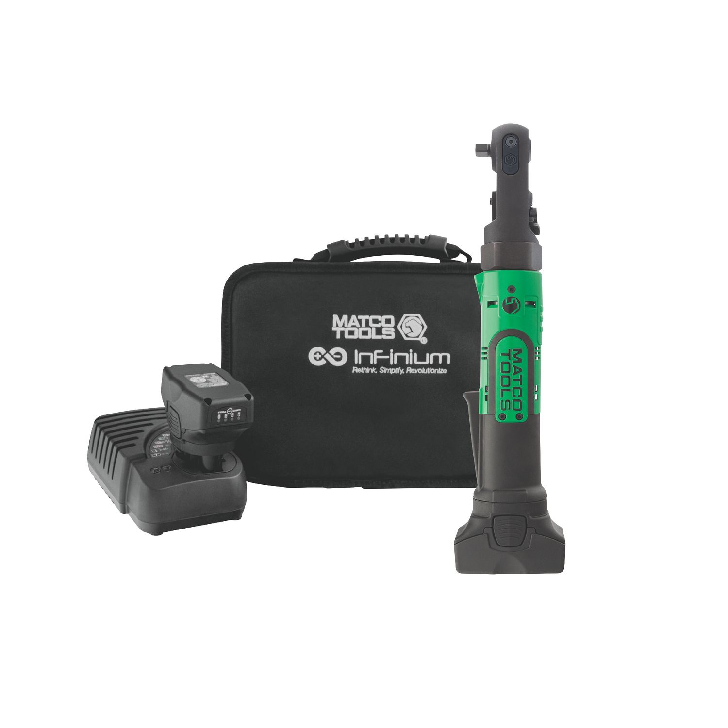 16V CORDLESS INFINIUM? 1/4" SEALED HEAD RATCHET KIT - GREEN
