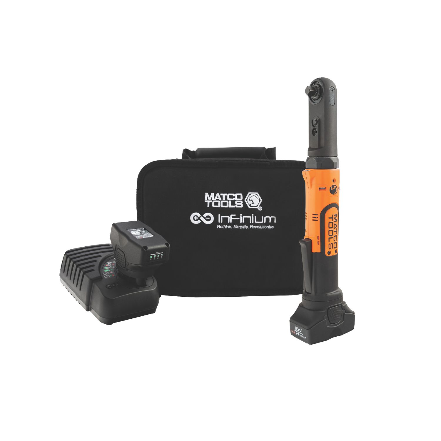 16V CORDLESS INFINIUM? 3/8" SEALED HEAD RATCHET KIT - ORANGE
