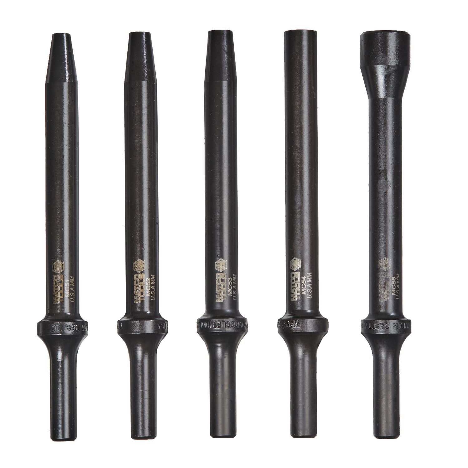 5 PIECE PNEUMATIC ROUND RIVET SET