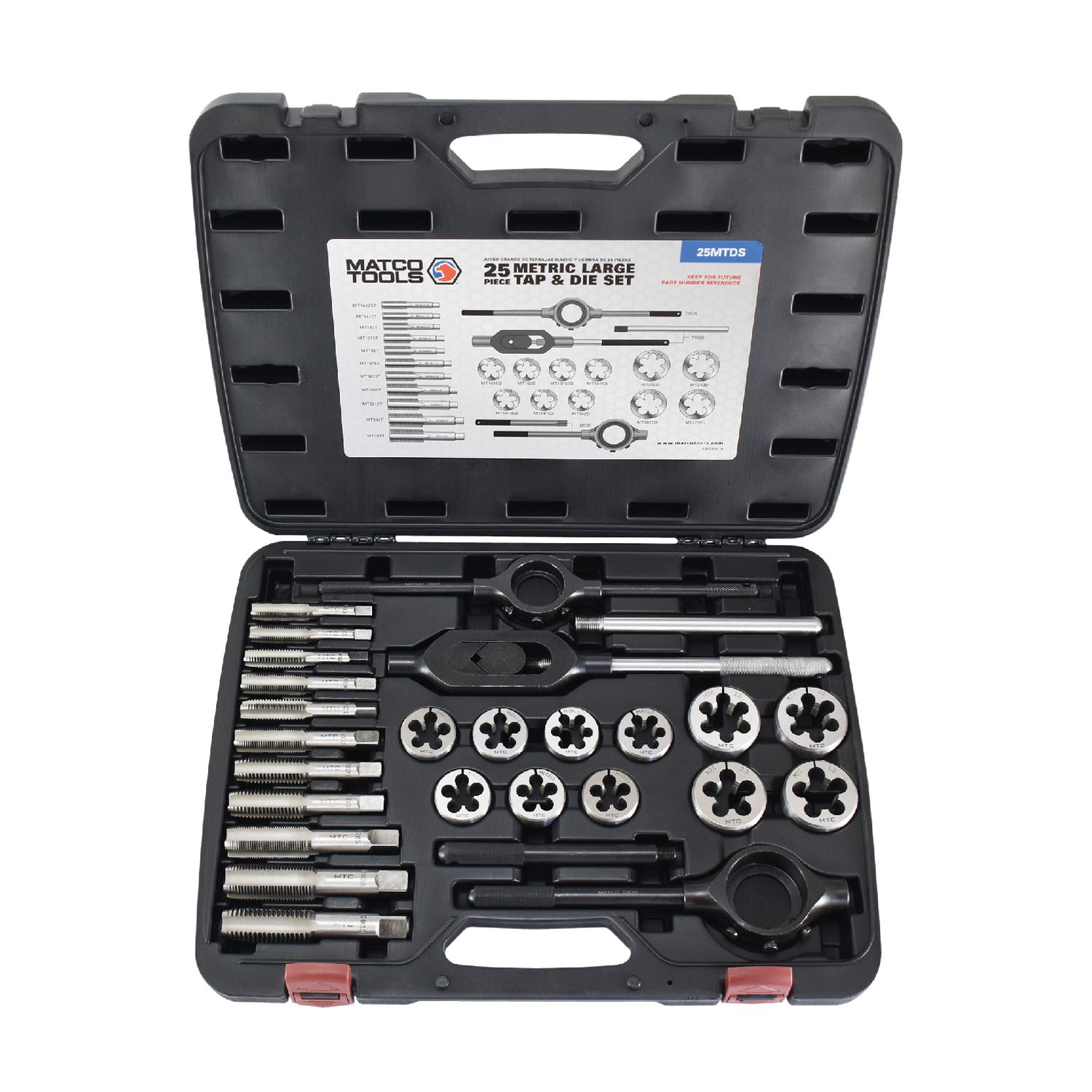 25 PIECE METRIC LARGE TAP AND DIE SET