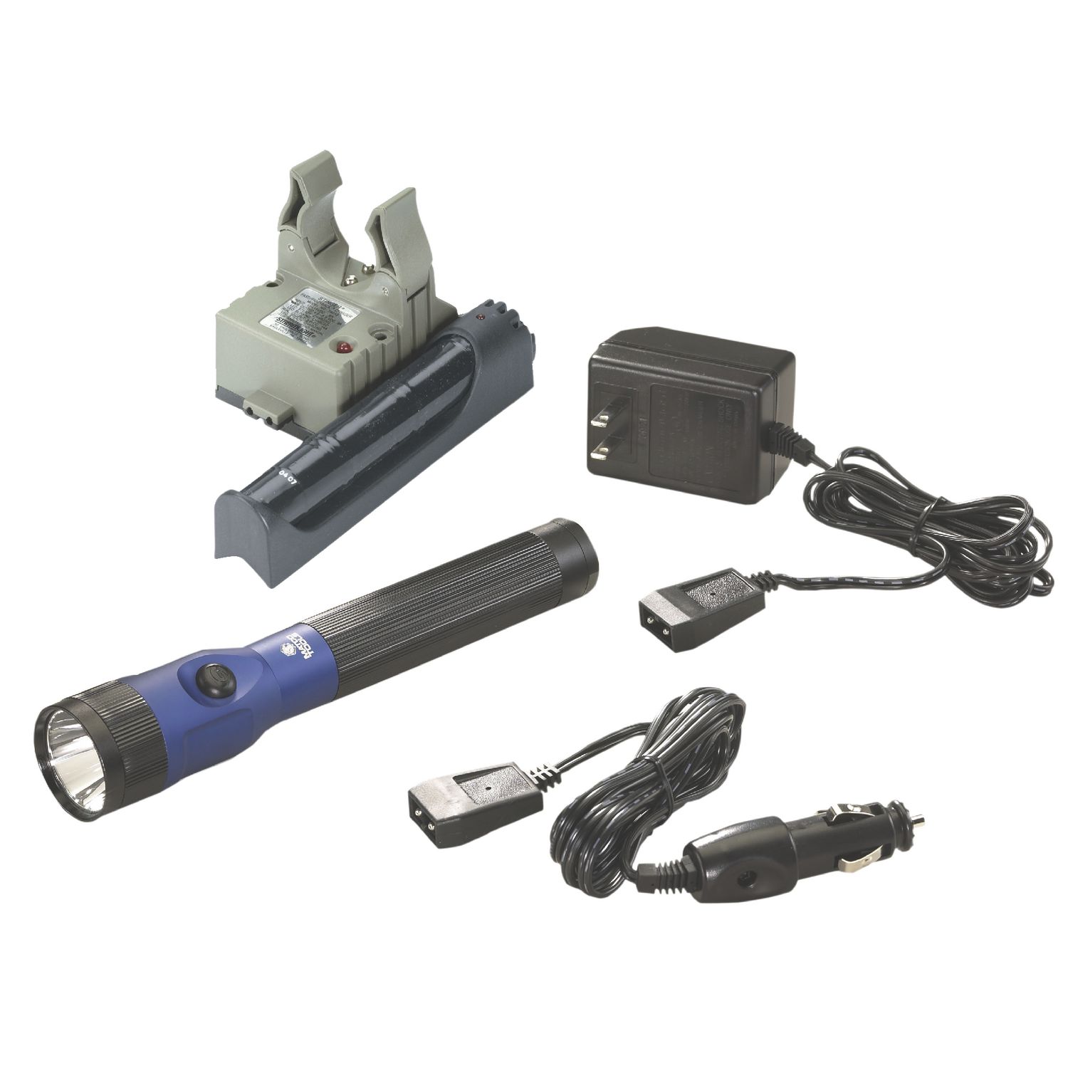 STREAMLIGHT STINGER 450 LUMENS LED RECHARGEABLE FLASHLIGHT WITH PIGGYBACK CHARGER-BLUE