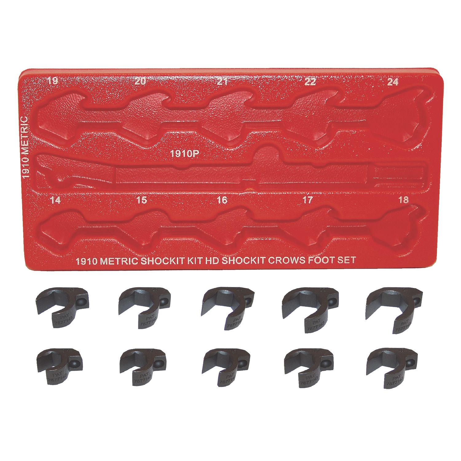 10 PIECE METRIC SHOCKIT CROWS FOOT
